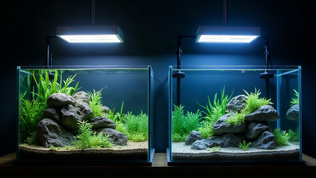 Kessil Pendants vs Chihiros WRGB Bars for Iwagumi Shadow Contrast